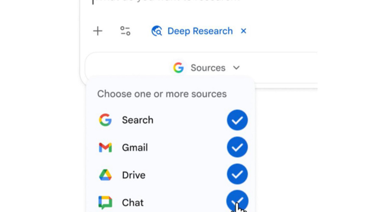 Google Gemini’nin deep research özelliği artık Gmail ve Drive verilerinizi de kullanabiliyor