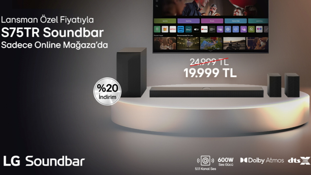 LG, S75TR Soundbar Modelini Türkiye’de LG Online Mağaza’ya Özel Olarak Satışa Sunuyor