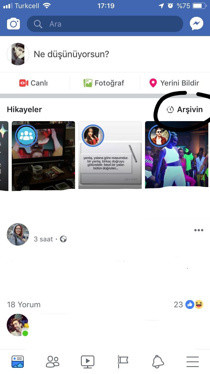 Facebook Hikaye Arşivi nasıl kapatılır? - Resim : 1