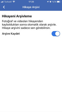 Facebook Hikaye Arşivi nasıl kapatılır? - Resim : 3