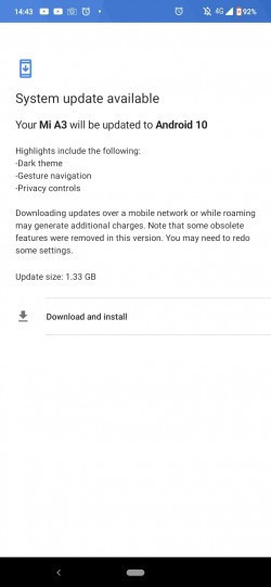 Xiaomi Mi A3 için Android 10 güncellemesi 3. kez yayınlandı - Resim : 1