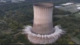 ABD’de dev soğutma kulesi işte böyle patlatıldı!