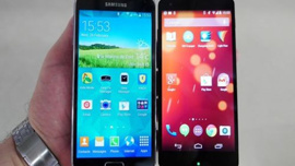 Google Nexus 6 ve Samsung Galaxy S5