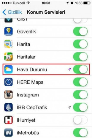 iOS 7'de hava durumu düzenleme - Resim: 2