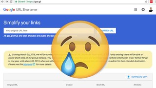 Google link kısaltma servisini kapatıyor