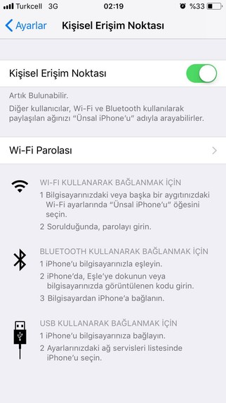 iPhone'da internet paylaşımı nasıl yapılır? - Resim : 2