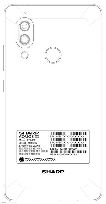 Sharp'ın akıllı telefonu Aquos S3 (FS8032) onaylandı - Resim : 1