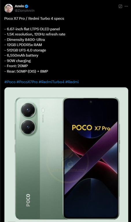 Redmi Turbo 4 Kesin Olarak Küresel Pazara Farklı Geliyor - Resim : 1