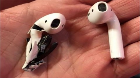 Apple AirPods patladı (Video)