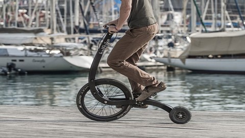 Scooter görünümlü bisiklet: Halfbike 3 (video)