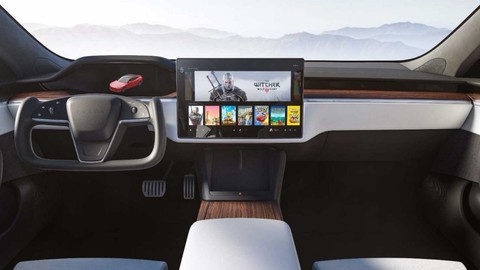 Tesla Model S oyun canavarına dönüştü! Elon Musk PS5'e rakip olacak!