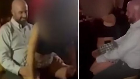 Amirine kucak dansı yapan çaylak polis özür diledi