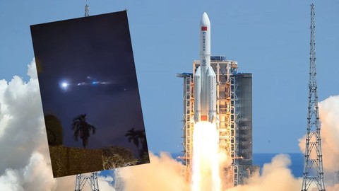 23 tonluk uzay roketi Dünya'ya düştü