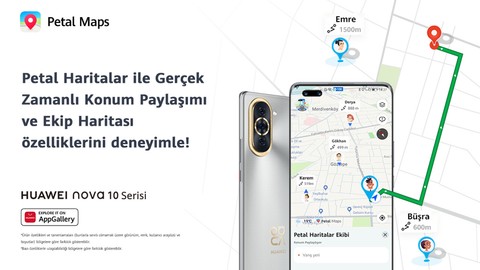Petal Haritalar’da ekip haritası ve gerçek zamanlı konum paylaşımını deneyimleyin