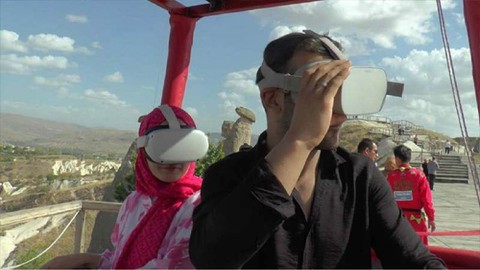 Kapadokya'da sanal balon turu