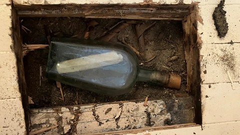 135 yıllık mesajı tesisatçı buldu! Mesajda ne yazıyor?