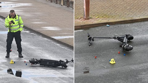 Elektrikli scooter sürücüsü paramparça oldu! İşte kaza sonrası dehşet görüntüler!
