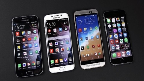 iPhone 6, Galaxy S6, HTC One M9 ve Note 4'ün gün ışında ekran görüntüsü