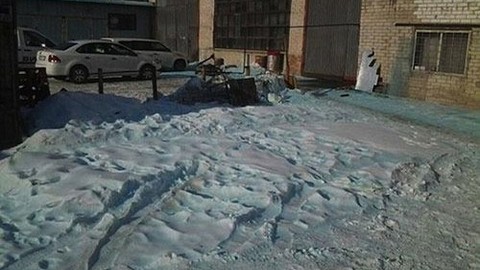 Rusya'da 'mavi kar' görenleri şaşırttı