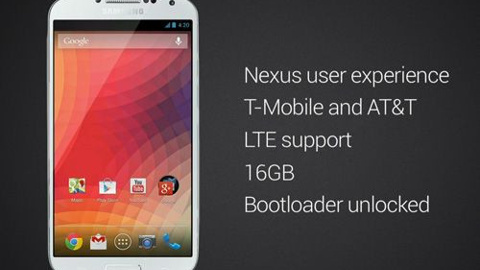 Saf Androidli Galaxy S4 de Google Play'de!
