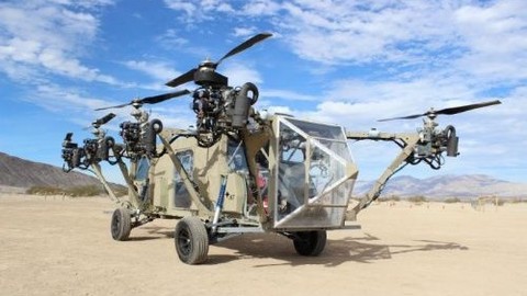Hem helikopter hem de kamyona dönüşebilen hibrid araç: Black Knight Transformer [Video]