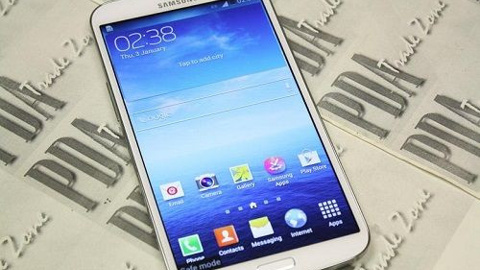 Galaxy Mega 2 kriter testinde ortaya çıktı