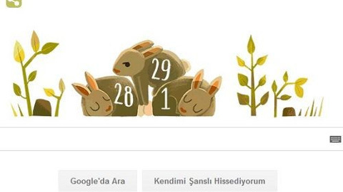 ''Artık Yıl'' Google anasayfasında Doodle oldu