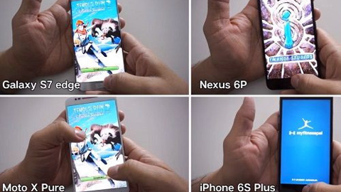 Galaxy S7 edge-iPhone 6s Plus-Nexus 6P Hız Testinde