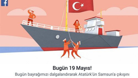 Google unuttu ama Facebook 19 Mayıs'ı unutmadı