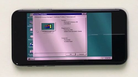 İşte Windows 95 ile çalışan iPhone X! (Video)