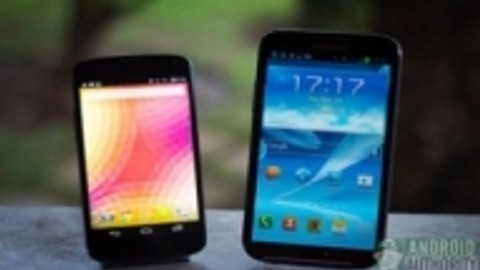 Google Nexus 4 ve Samsung Galaxy Not II