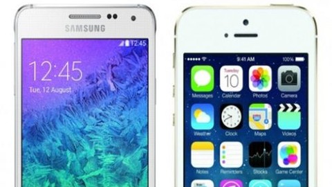 iPhone 5S ve Samsung Galaxy Alpha