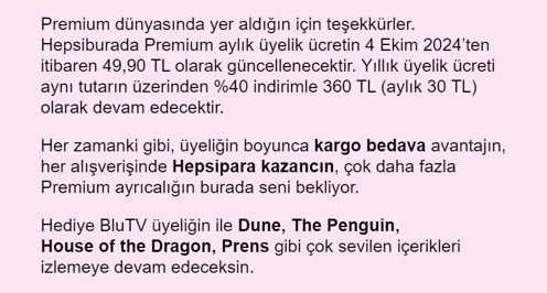 Hepsiburada Premium Üyelik Ücreti Zamlandı - Resim : 1