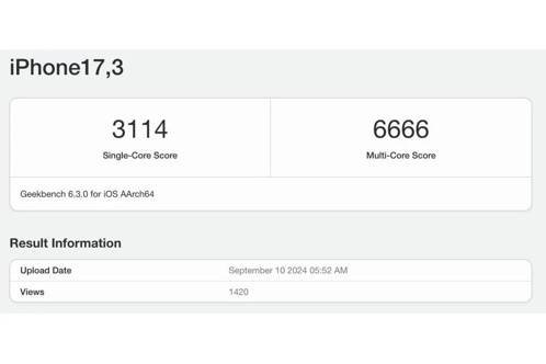 iPhone 16 Pro Geekbench Performansı Tam Bir Hayal Kırıklığı - Resim : 1