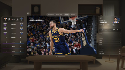 Apple Vision Pro ile Lakers maçları VR üzerinden izlenebilecek - Resim : 1