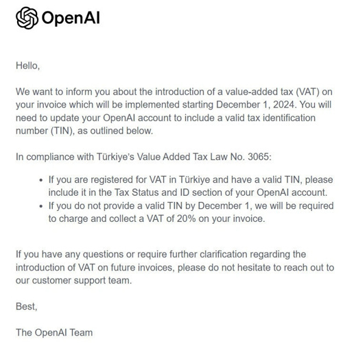 ChatGPT Kullananlara Vergi Şoku - Resim : 1