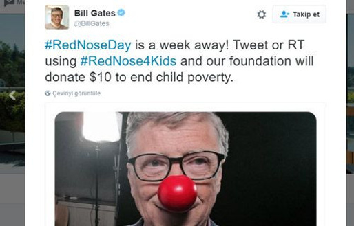 Bill Gates retweet başına 10 dolar bağışlayacak - Resim : 1