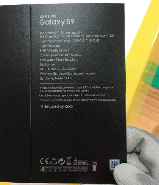 Galaxy S9'un kutusu ve özellikleri sızdı! - Resim : 1