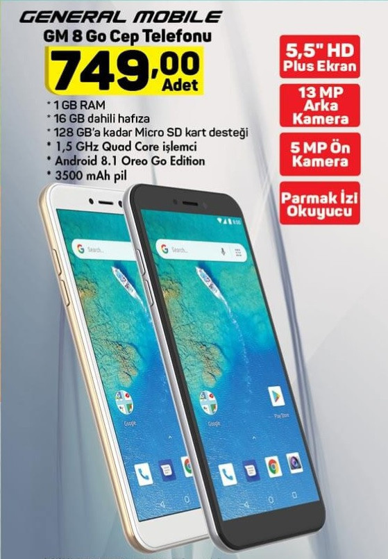A101'den yeni kampanya General Mobile GM 8 Go fırsatı! - Resim : 1