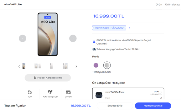 Dikkat Çekici Tasarımlarıyla vivo V40 Lite ve V40 Modelleri Satışta - Resim : 2