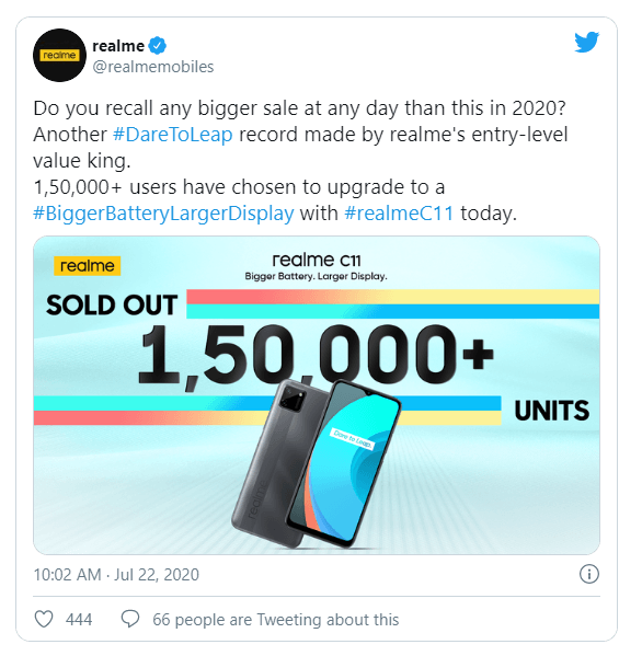 realme C11 stokları 2 dakikada tükendi! - Resim : 1