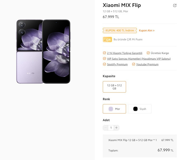 Xiaomi Mix Flip Dudak Uçuklatan Fiyatıyla Türkiye'de Satışta - Resim : 2