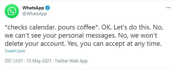 WhatsApp’tan beklenen açıklama geldi - Resim : 2