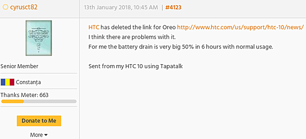 HTC 10 Oreo güncellemesi geri çekildi - Resim : 1
