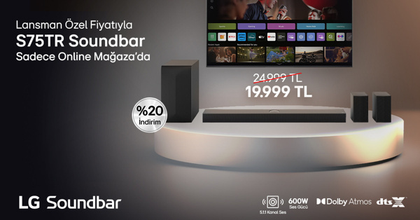 LG, S75TR Soundbar Modelini Türkiye’de LG Online Mağaza’ya Özel Olarak Satışa Sunuyor - Resim : 1