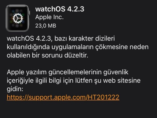 watchOS 4.2.3 güncellemesi yayınlandı! - Resim : 1
