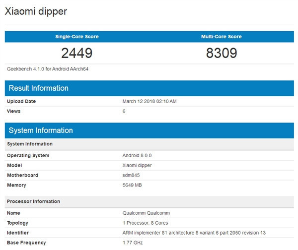 Xiaomi Mi 7'nin özellikleri ortaya çıktı - Resim : 1