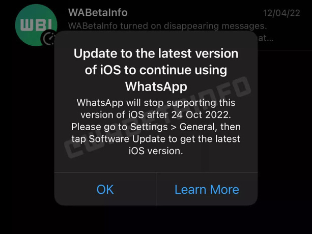 WhatsApp, Apple'ın bazı iOS modelleri için son tarihi verdi!