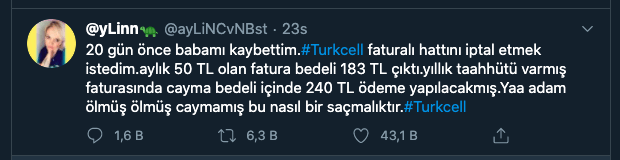 Bunu da gördük! Turkcell ölen abonesine cayma bedeli ödemesi çıkarttı! - Resim : 1
