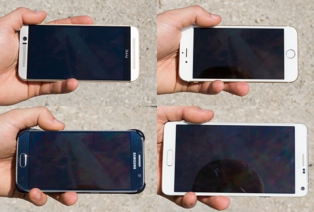 iPhone 6, Galaxy S6, HTC One M9 ve Note 4'ün gün ışında ekran görüntüsü - Resim: 1